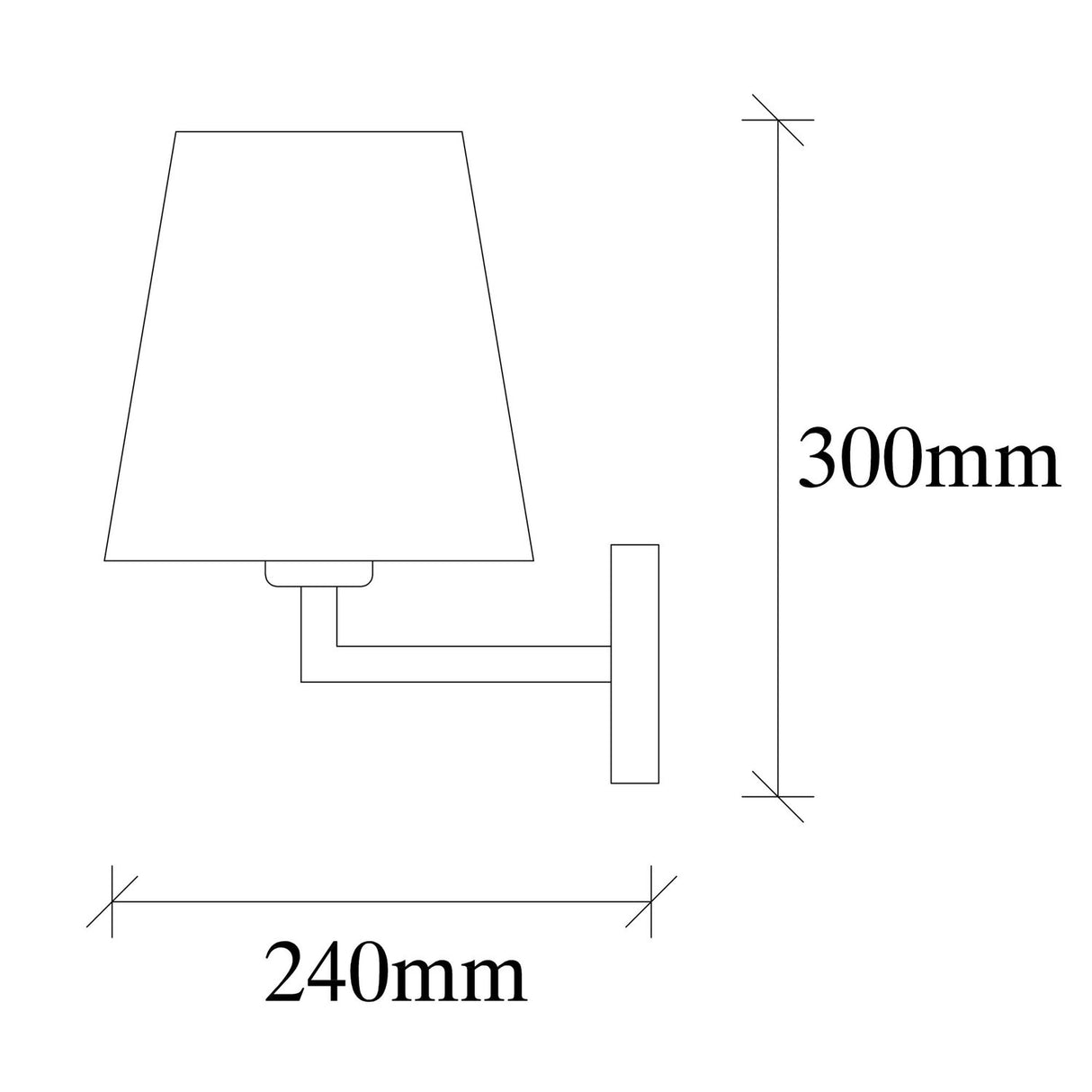 Profil Vägglampa Guld / kräm