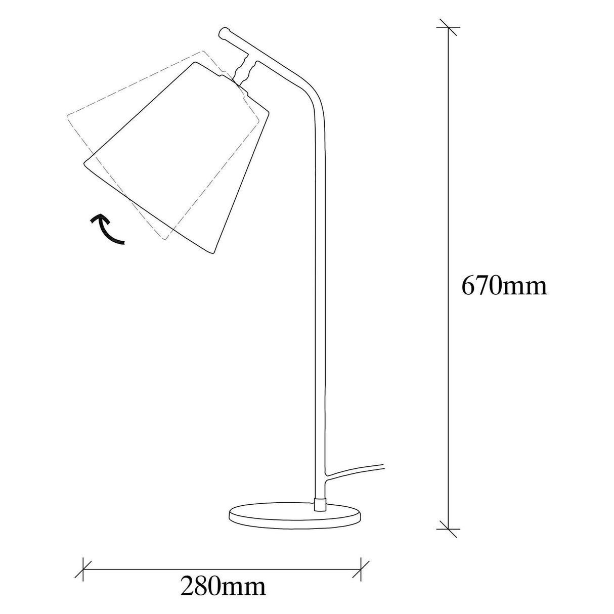 Salihini (16 x 28 cm) Svart Bordslampa
