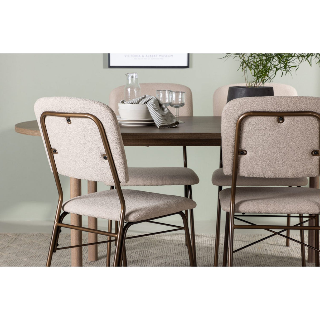 Andy, Seda Oval matgrupp Beige,Brun, Natur, 180 x 90