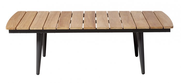 Rio Antracit/Teak Loungebord 60x120 cm