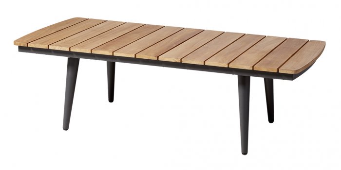 Rio Antracit/Teak Loungebord 60x120 cm
