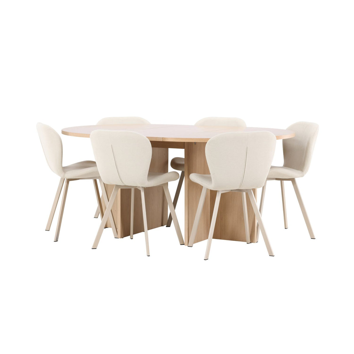 Strada, Lilja Oval matgrupp Beige, Vitpigmenterad, ⌀120