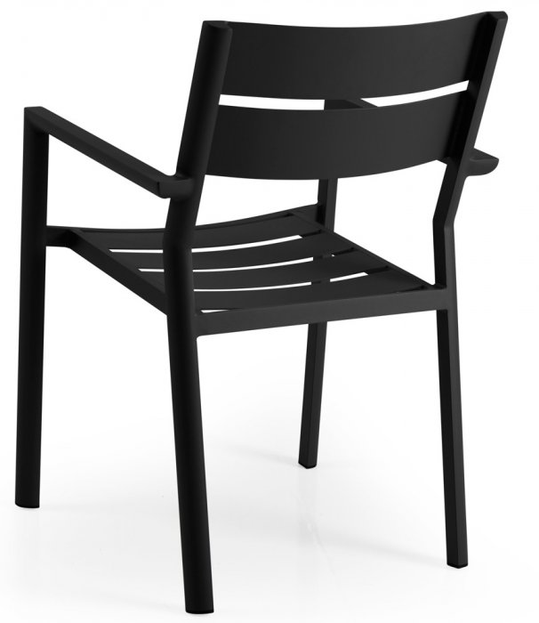 Nimes Matgrupp 78x78 cm ink 2st Karmstolar Svart