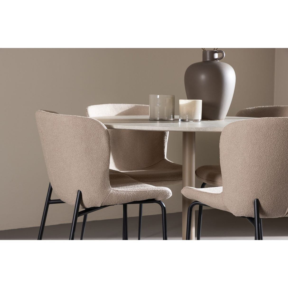 Lycke, Modesto Rund matgrupp Beige,Svart, Beige, ⌀110