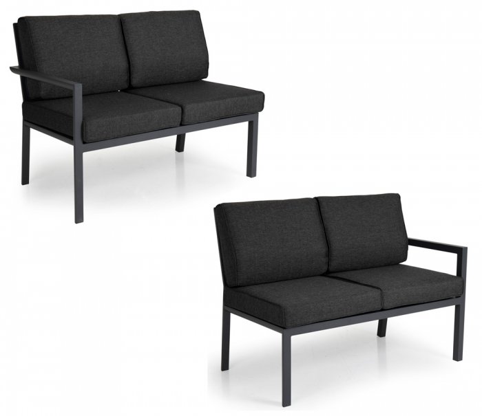 Delia 2-Sits (4-sits) H/V Grå