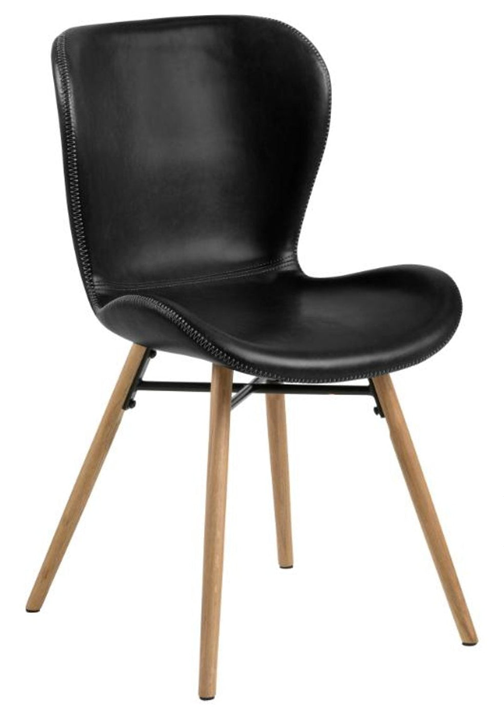 Sedan Matstol PU retro Svart/Ek