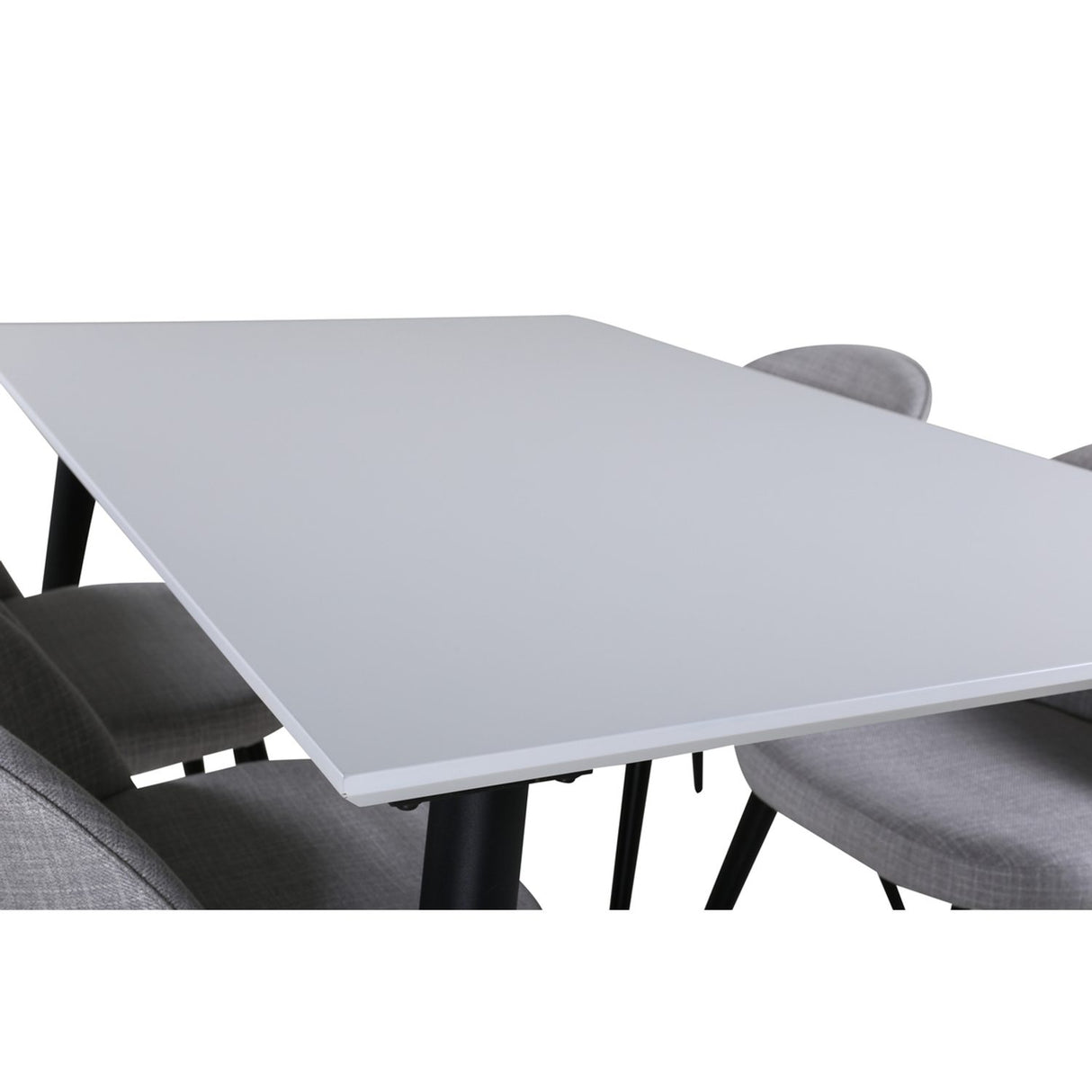 Jimmy, Velvet Rektangulär matgrupp Svart,Ljusgrå, Svart, vit, 150 x 90