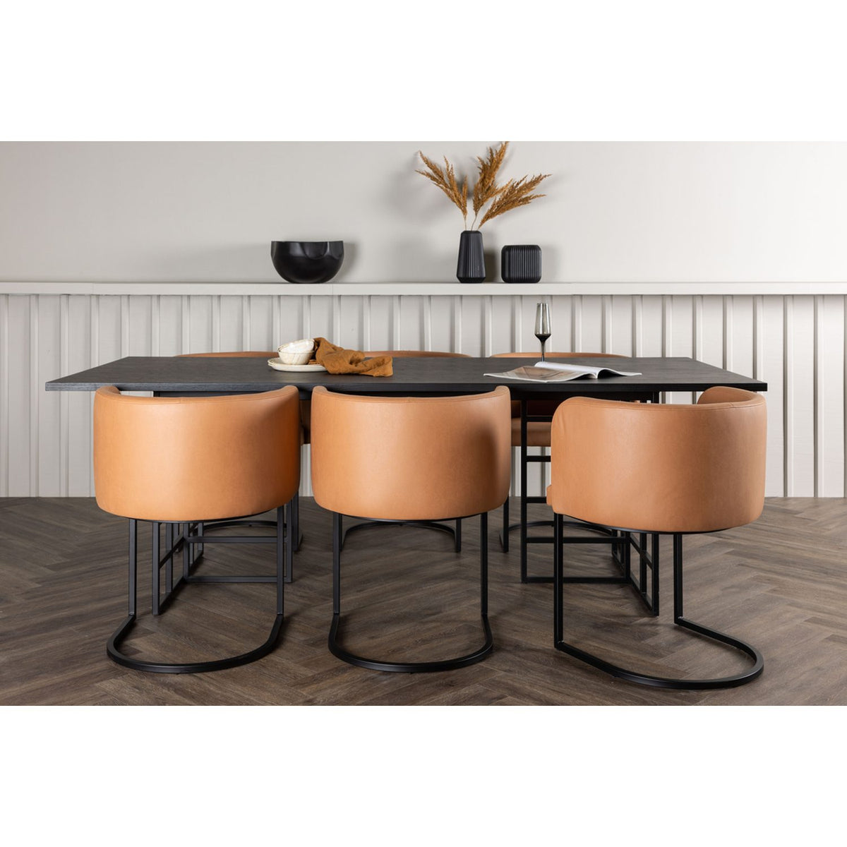 Ystad, Simrishamn Rektangulär matgrupp Svart,Brun, Svart, 220 x 100