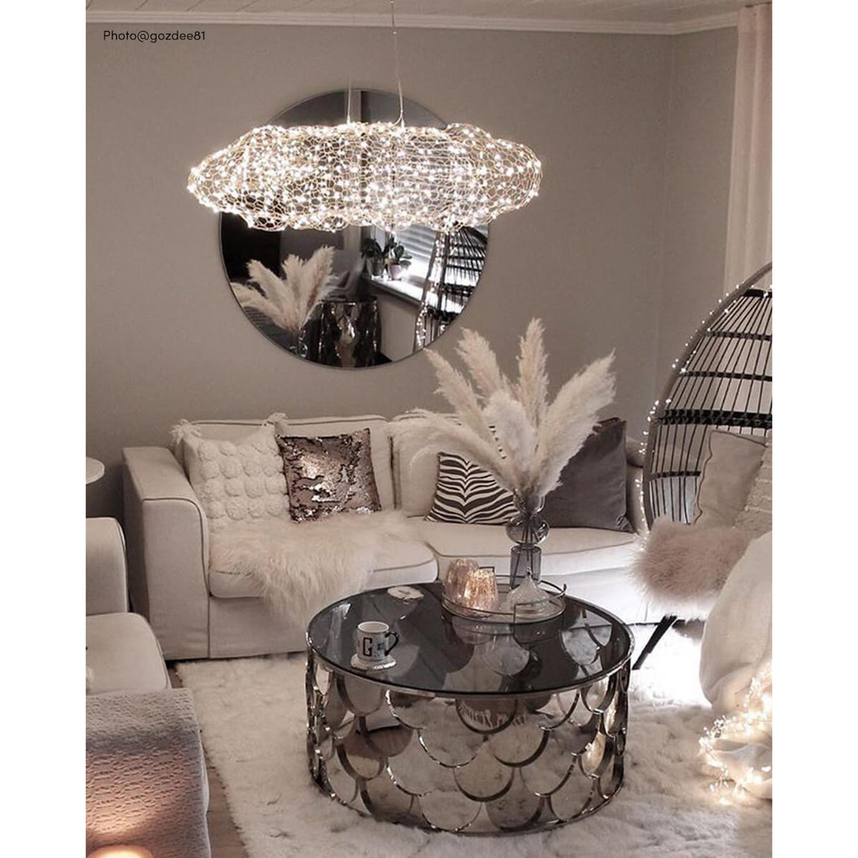 Hayden Taklampa 115 cm Guld