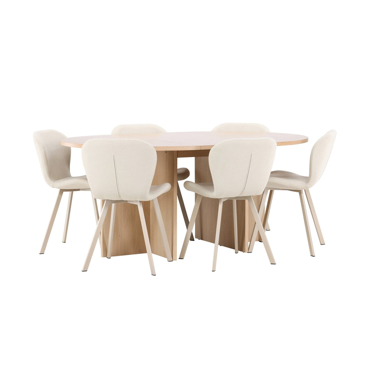 Strada, Lilja Oval matgrupp Beige, Vitpigmenterad, ⌀120