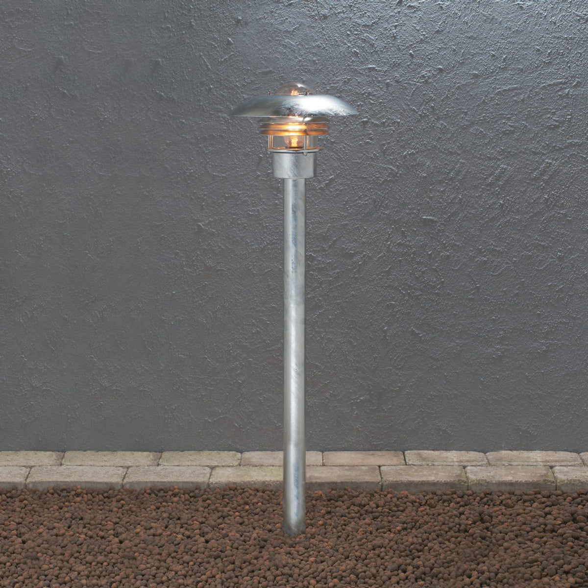 Modena E27 98 cm Galvaniserat Stål Rundad Pollare