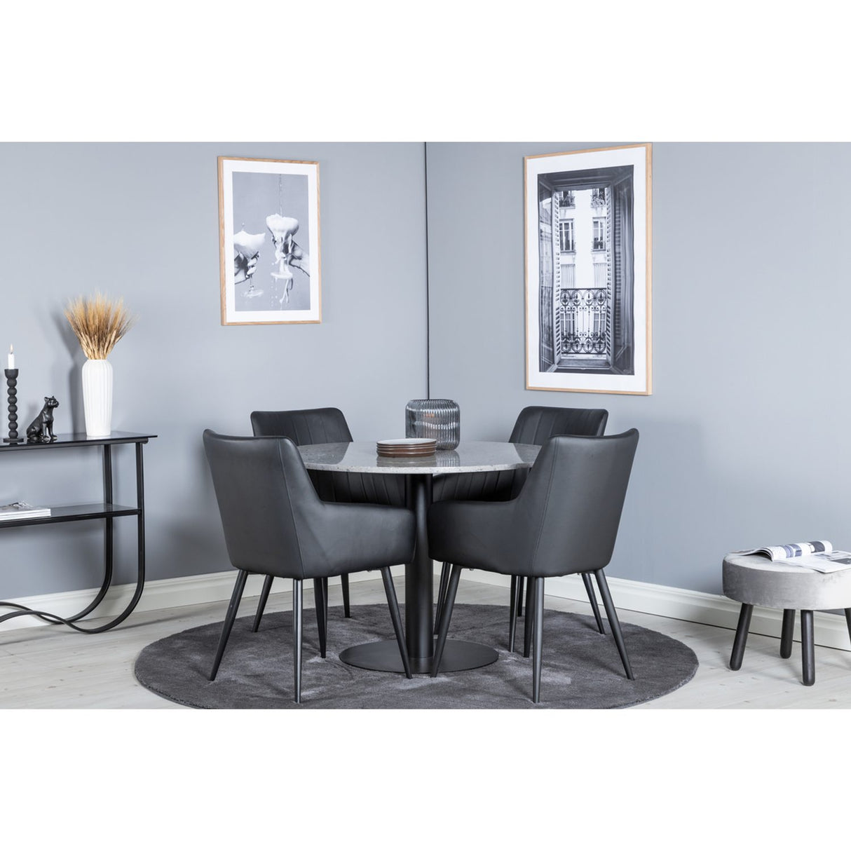 Razzia, Comfort Rund matgrupp Svart, Svart,Grå, ⌀106
