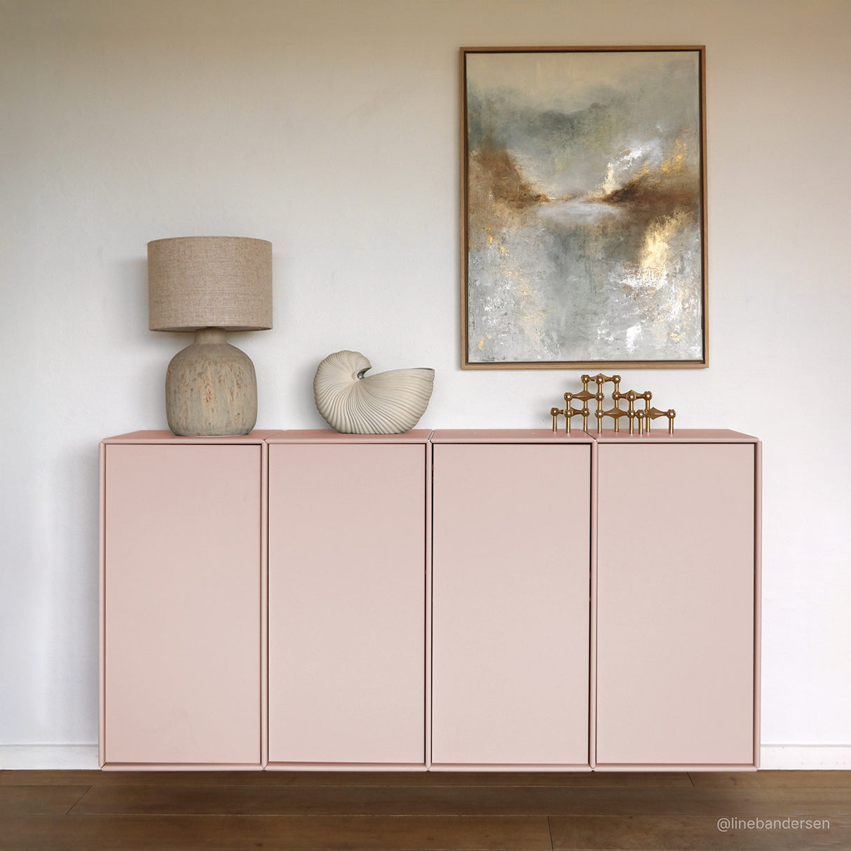 Seattle Quadrant-skänk Väggmonterad Rosa