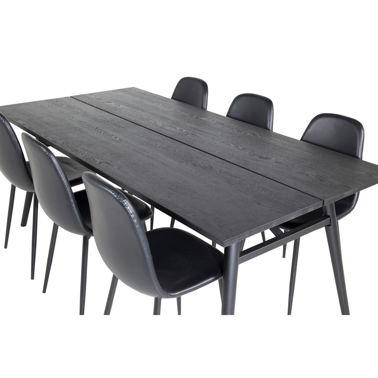 Sleek, Polar Rektangulär matgrupp Svart, Svart, 195 x 95