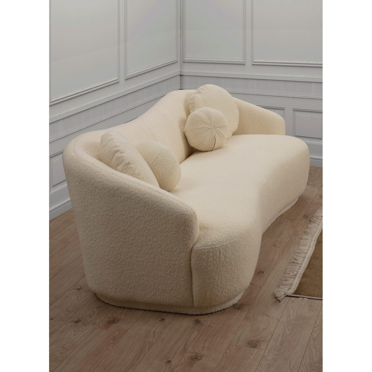 Ancona (225 x 76 x 98 cm) Kräm 3-sitssoffa