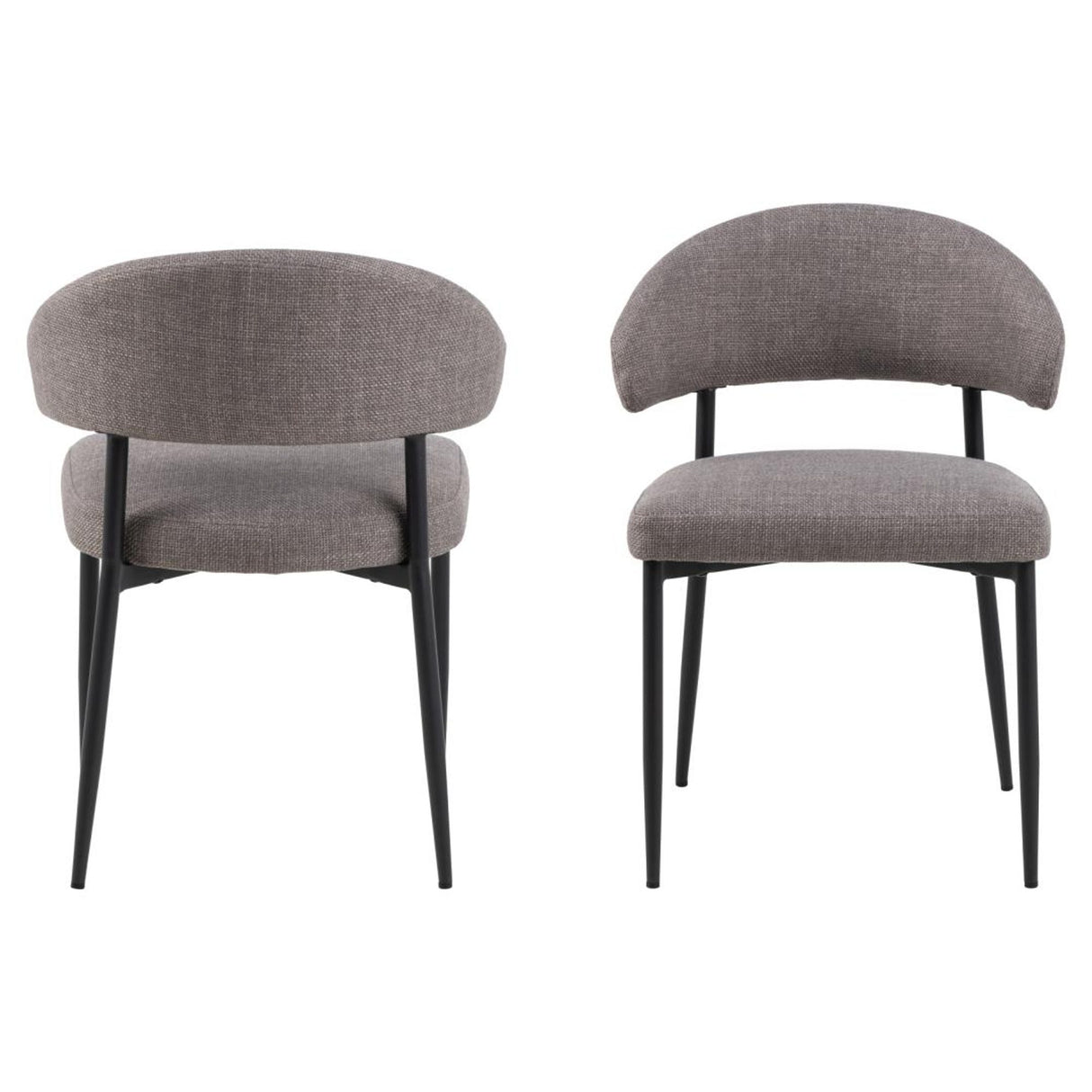 Kaley Matstol Basel tyg Gråbrun