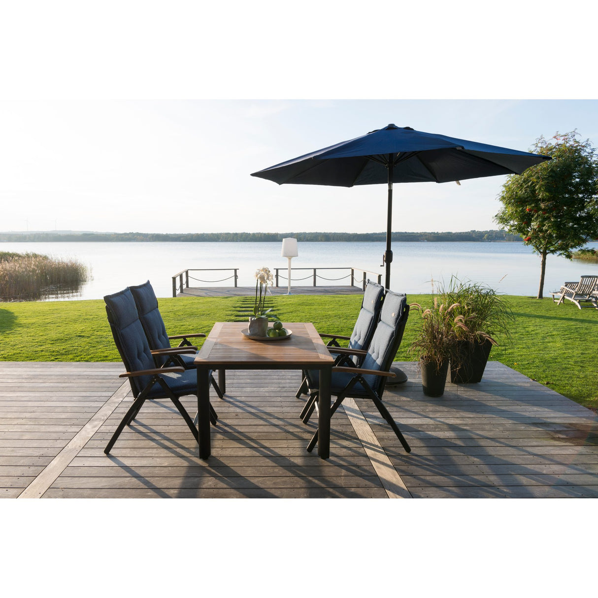 Nydala Utebord 96x150/200 cm Svart/Teak