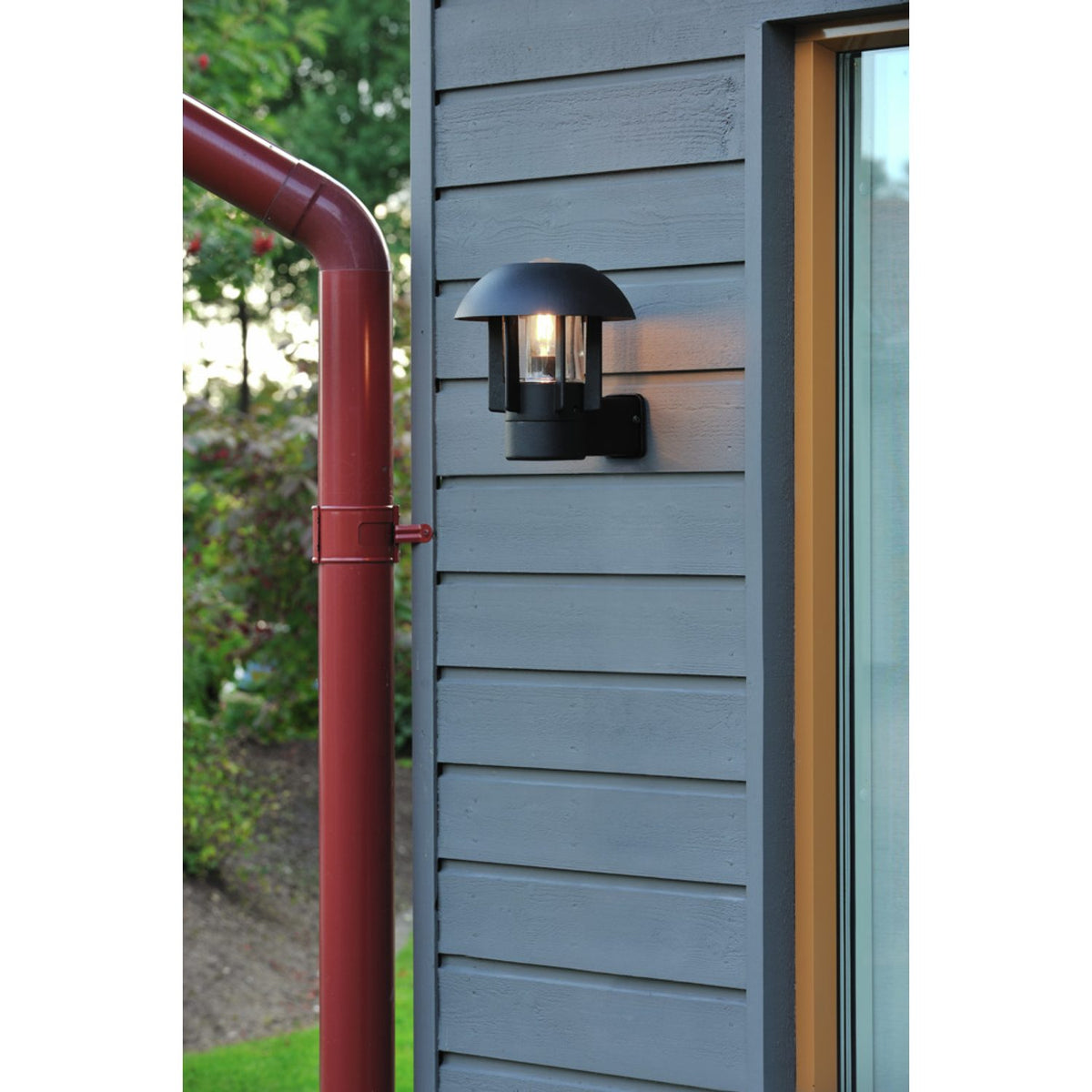 Heimdal E27 Svart/Klar Vägglampa Ute