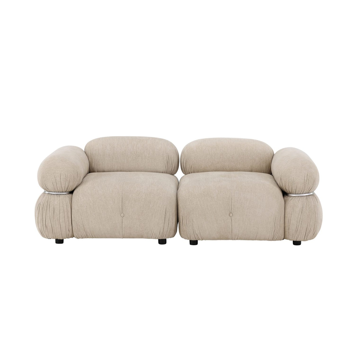 Mika 2-sitssoffa Beige, Silver
