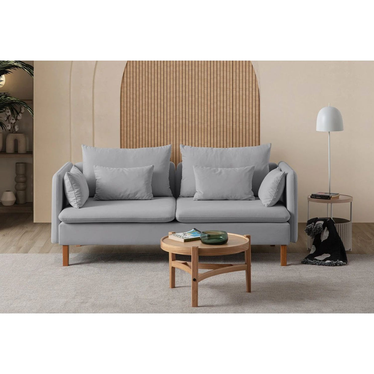 Oslo (195 x 75 x 100 cm) 3-sitssoffa Grå