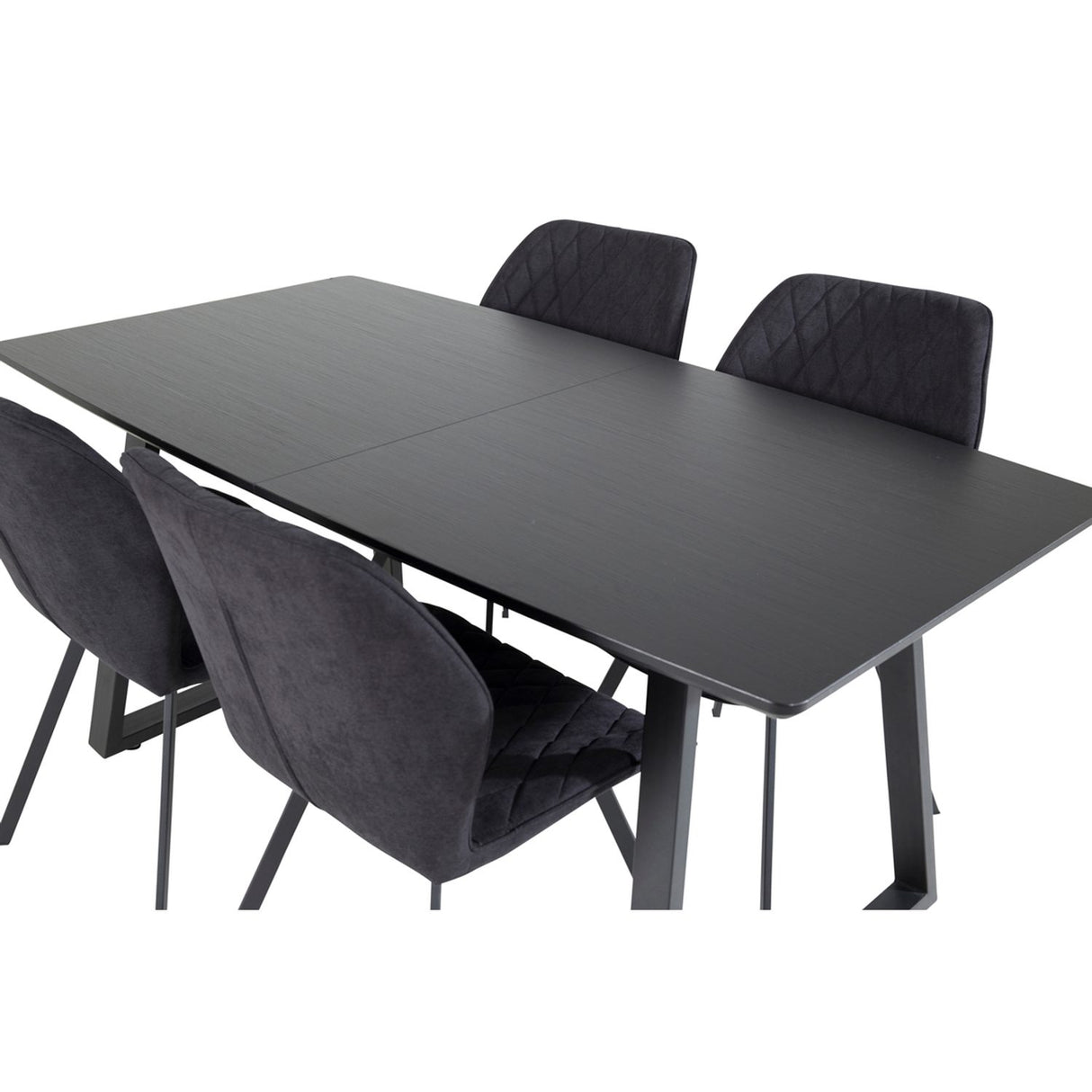 Inca, Gemma Rektangulär matgrupp Svart, Svart, 4st
