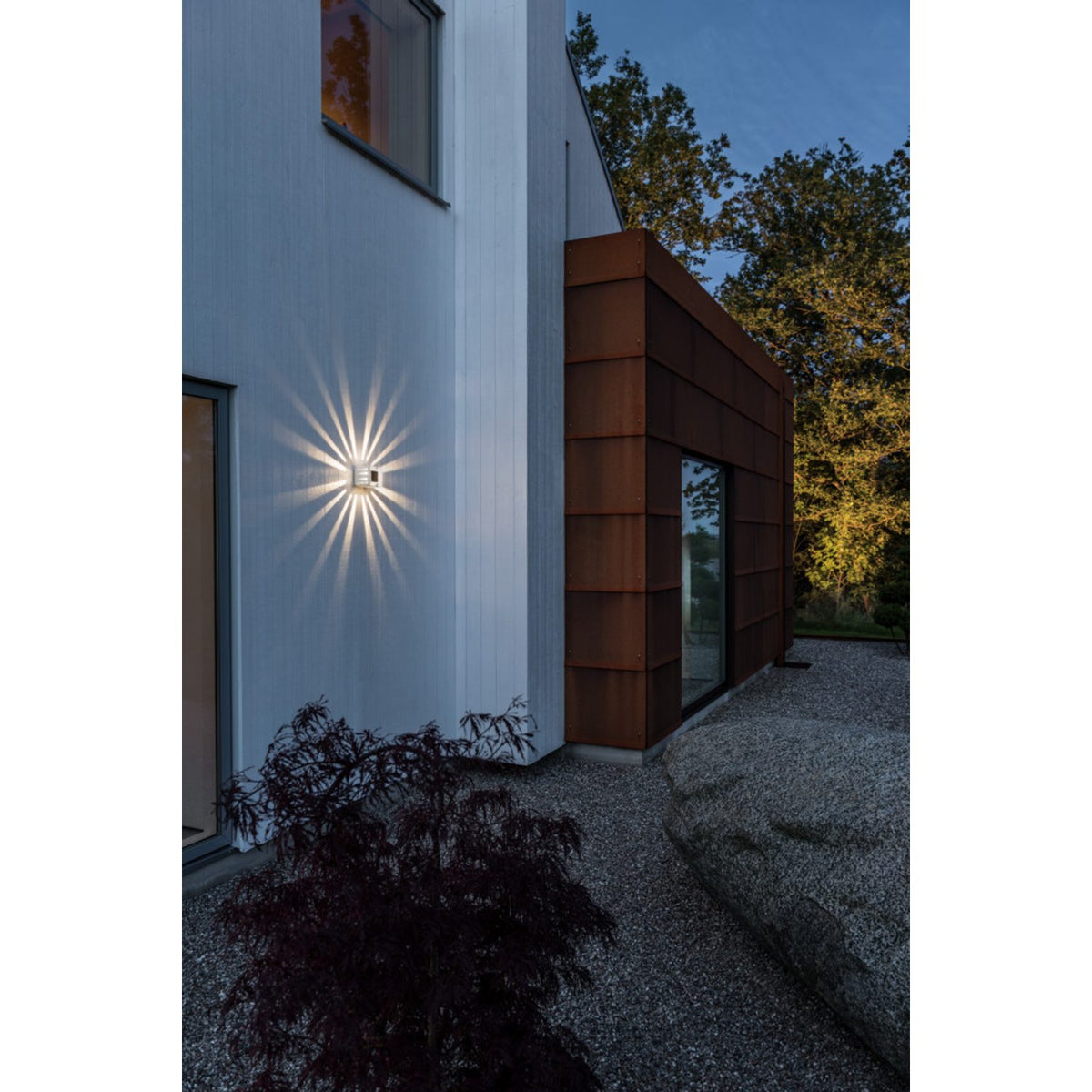 Pescara Fyrkant HP-LED 3W Vägglampa Ute Vit
