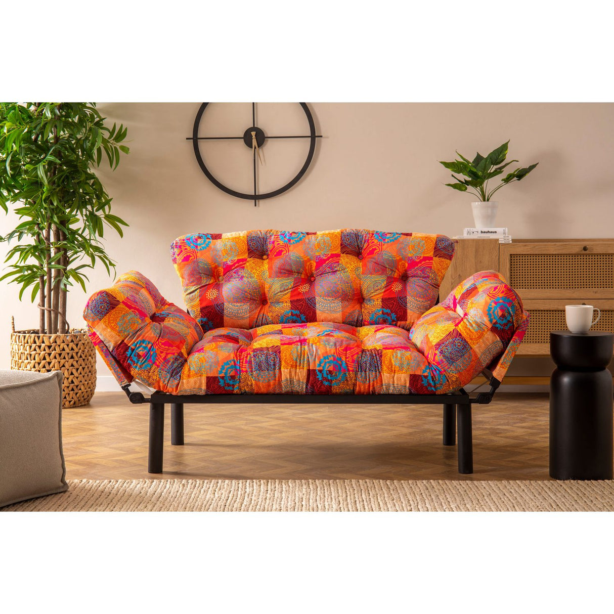 Dakar (155 x 80 x 70 cm) flerfärgad 2-sits bäddsoffa