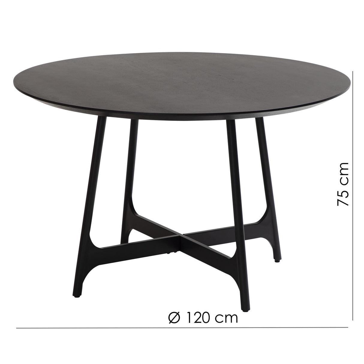 Ooid Matbord 120 cm Oak, Black