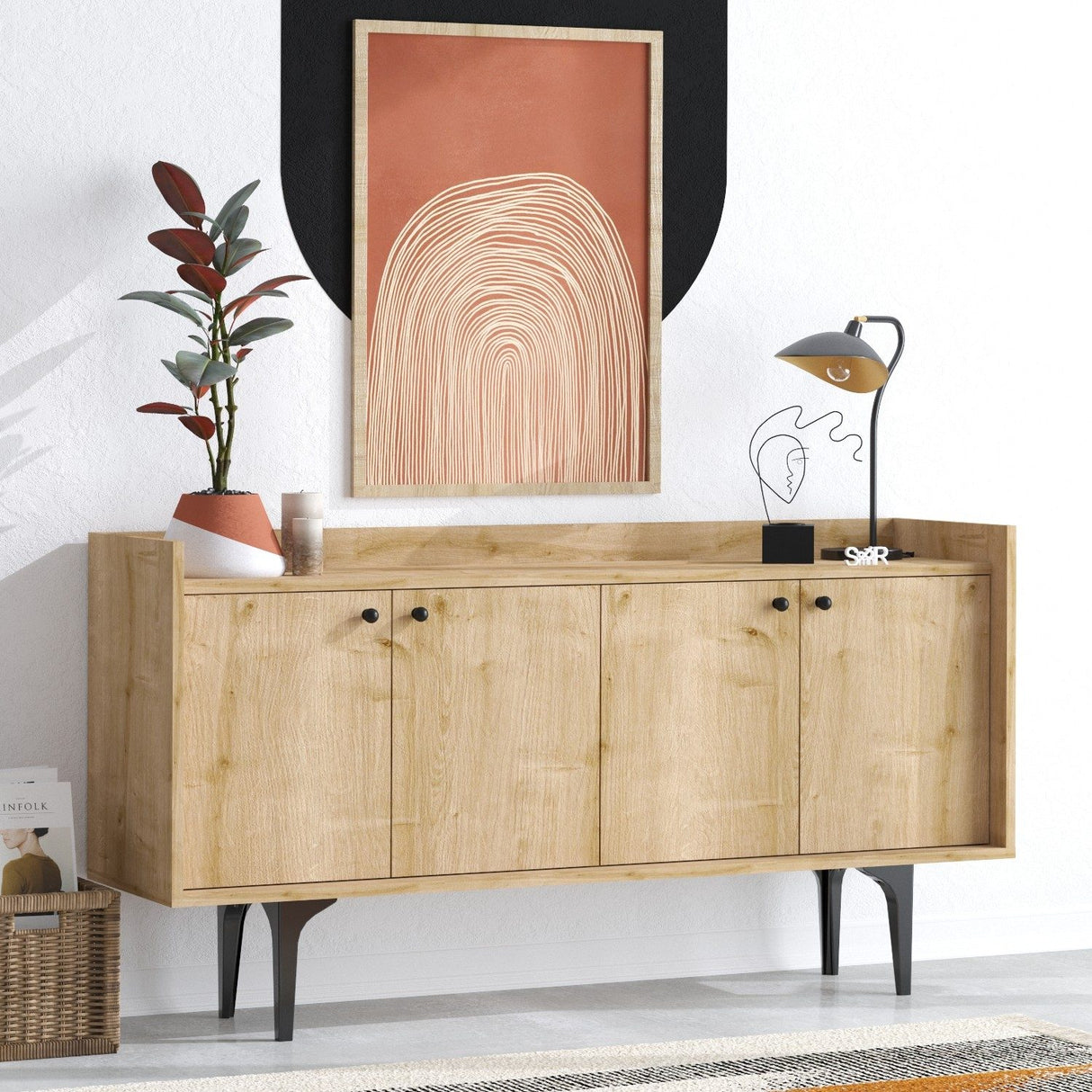 Paramaribo (150 x 80 x 40 cm) Konsol Sapphire Oak