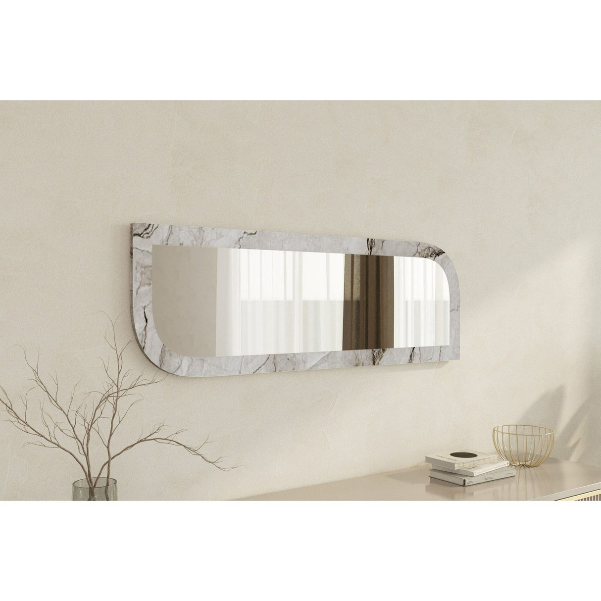 Lima (40 x 120 x 2,2 cm) Spegel Marmor