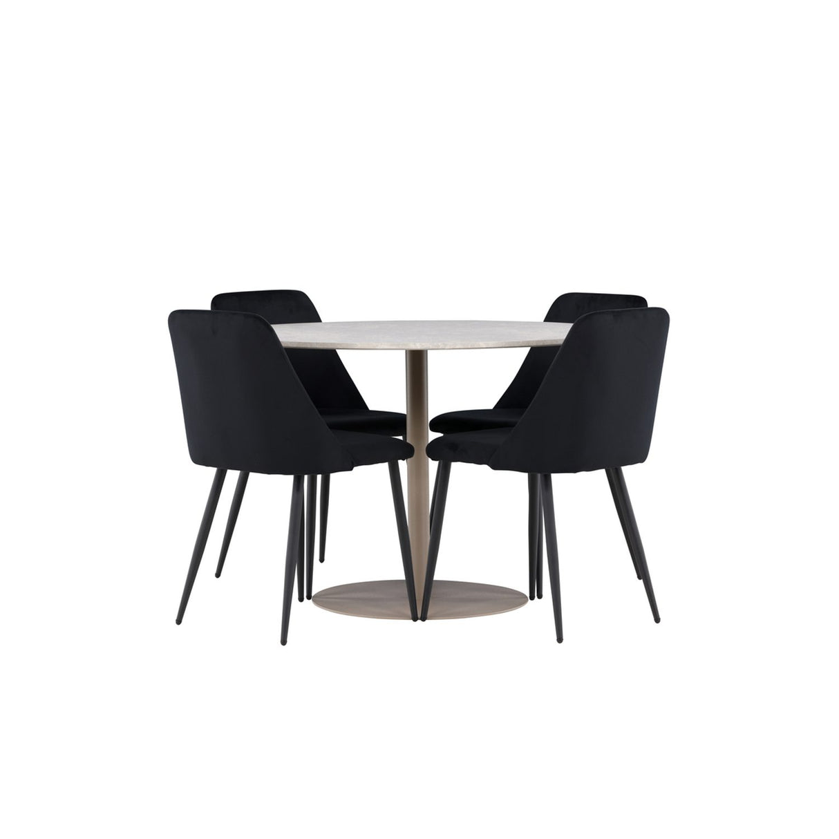 Lycke, Night Rund matgrupp Svart, Beige, ⌀110