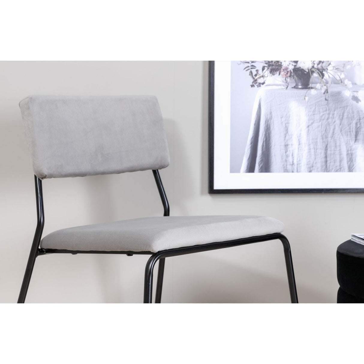 Kenth Matstol Ljusgrå, Polyestersammet