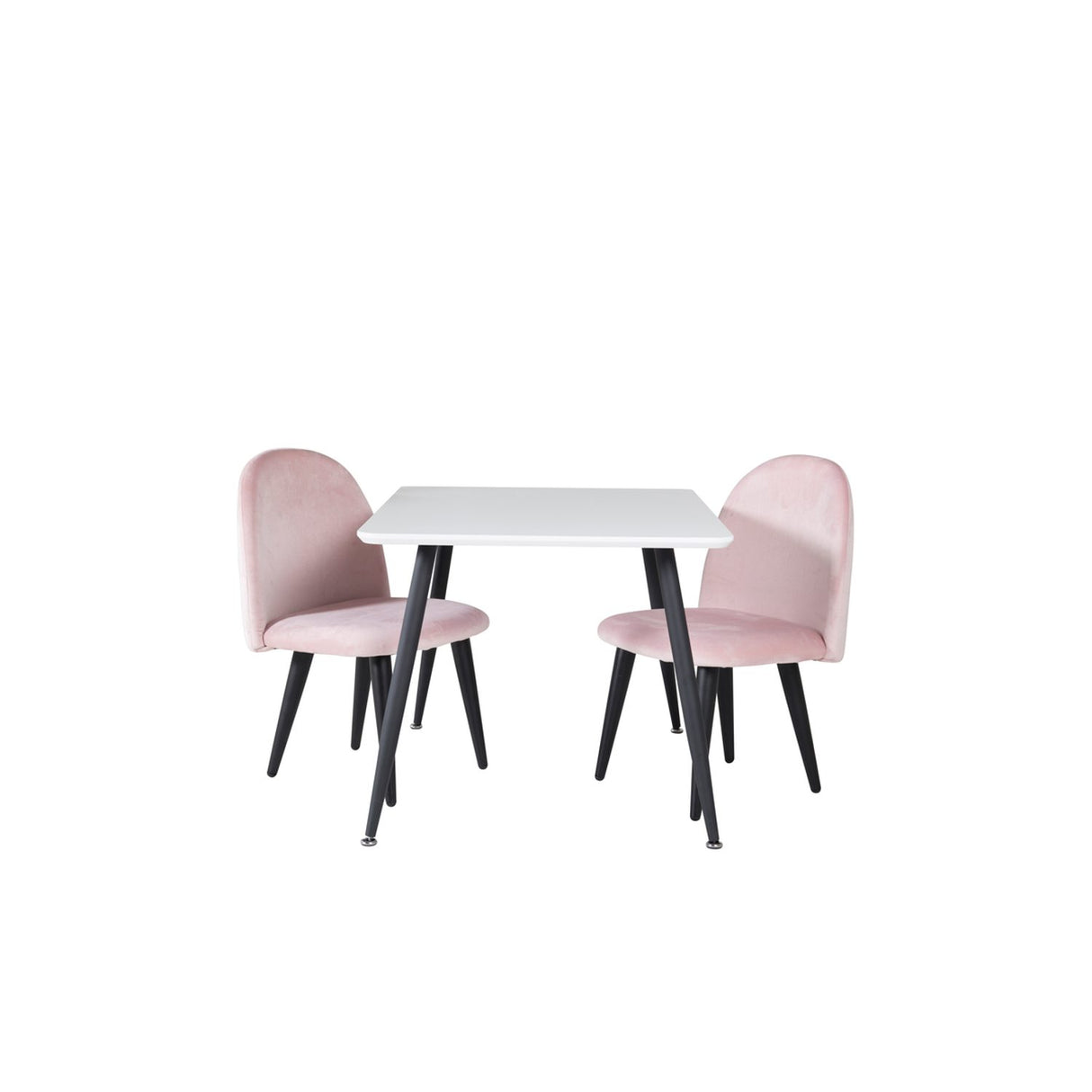 Polar, Velvet Rektangulär matgrupp Svart,Rosa, Svart,Vit, 50 x 80 x 60
