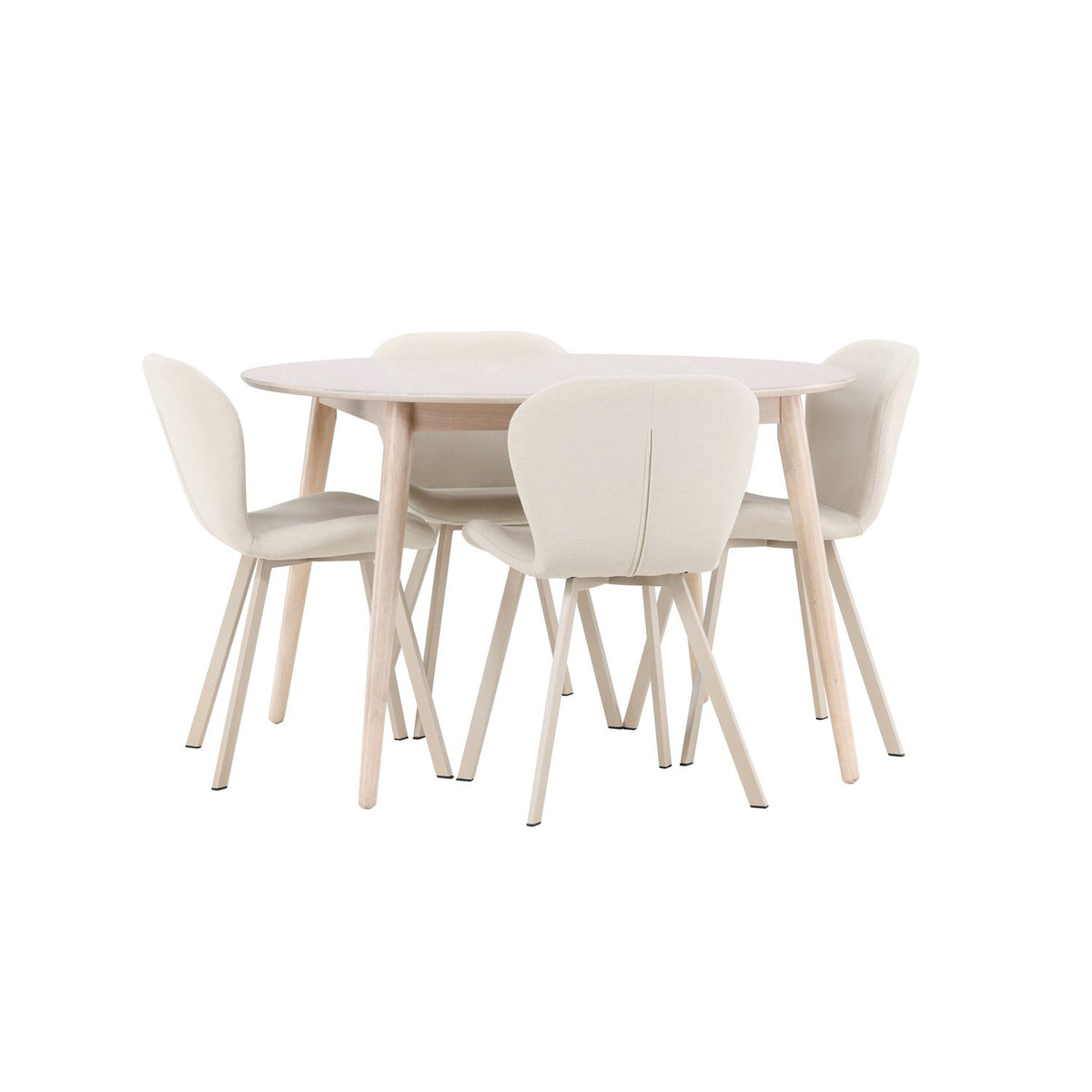 Flora, Lilja Runt matgrupp Beige, Vitlasyr, ⌀120