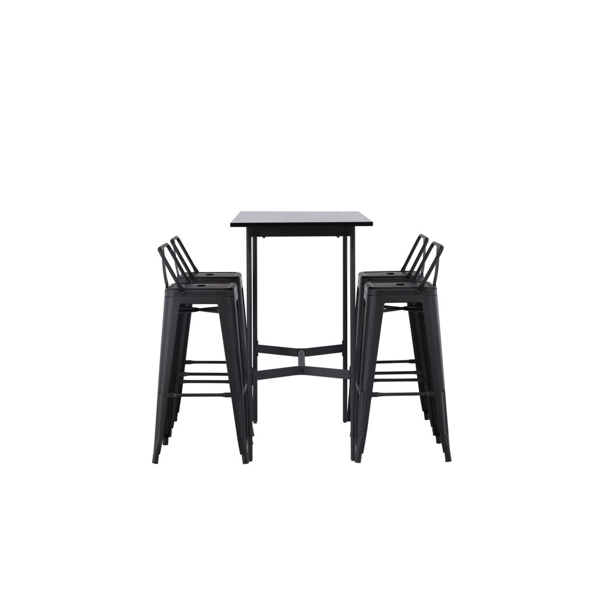 Rax, Tempe Rektangulär matgrupp Svart, Svart, 120 x 60