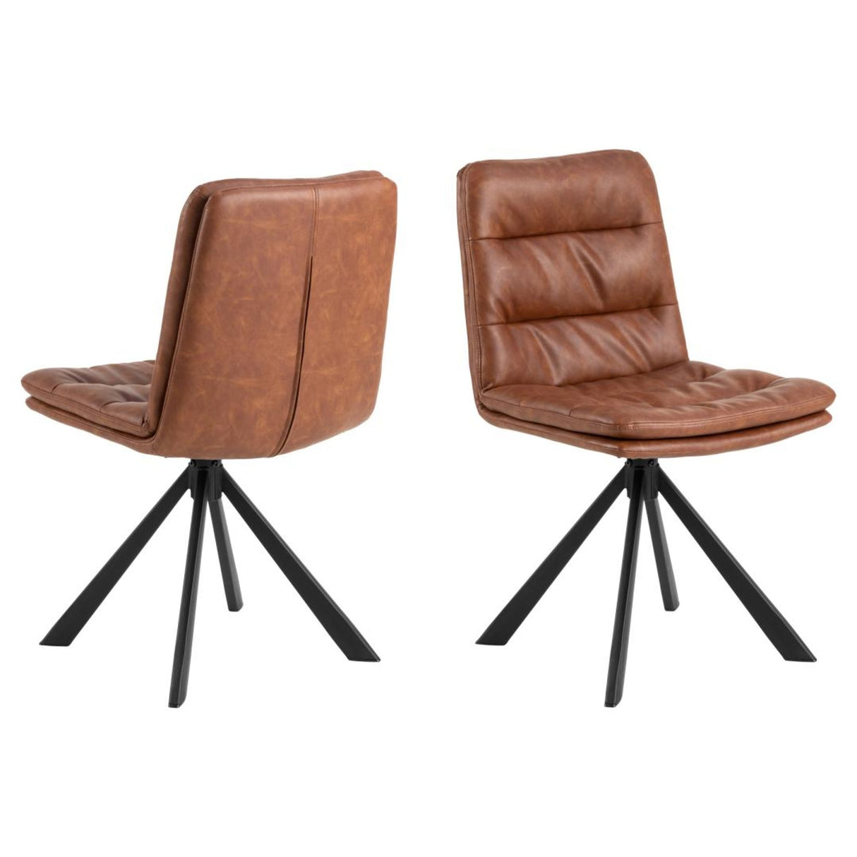 Sydney Matstol PU retro Konjak