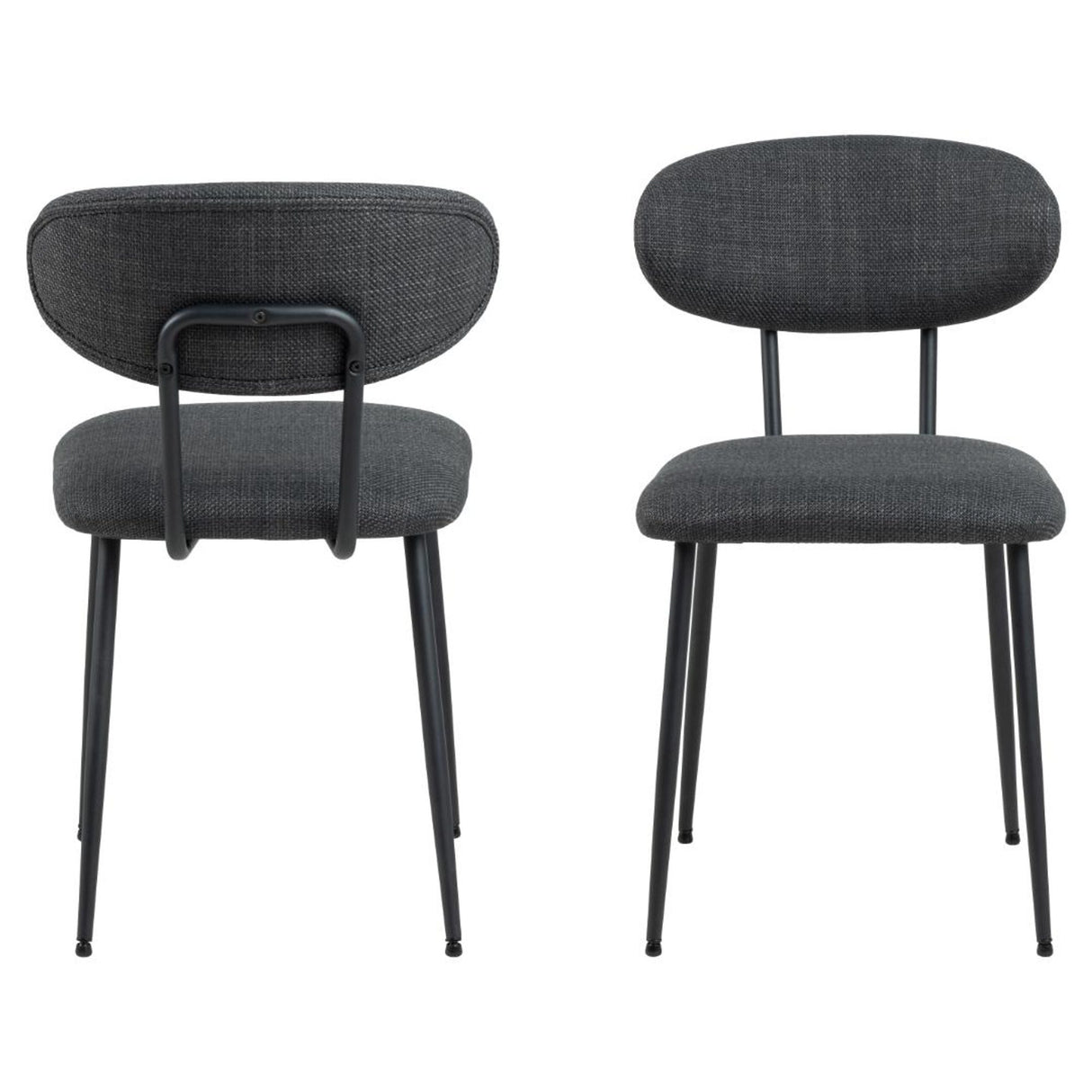 Delfino Matstol Basel tyg Mörkgrå