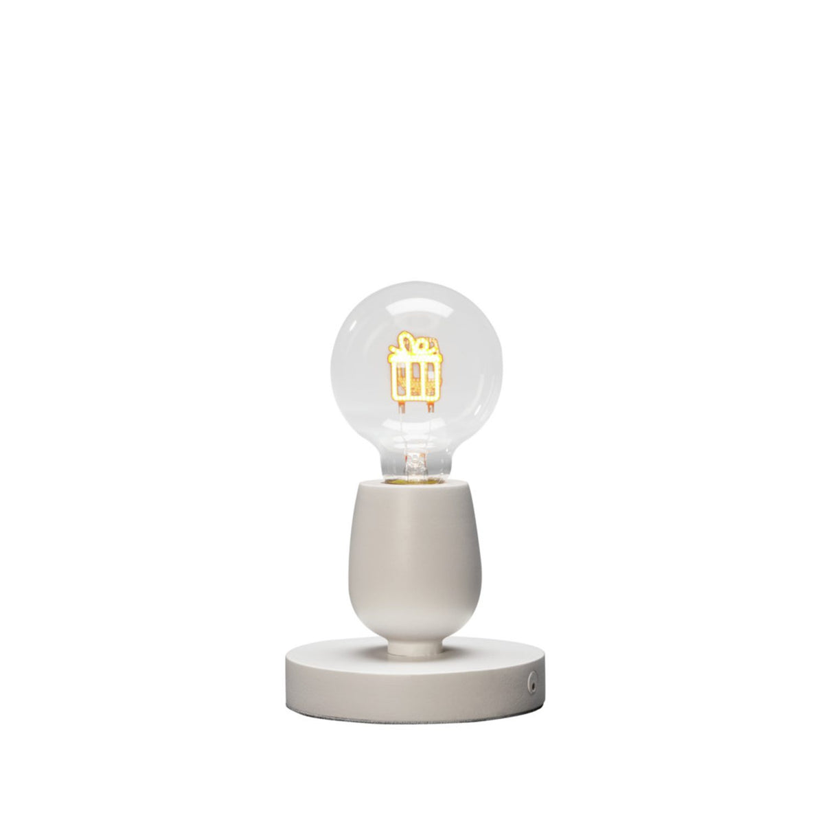B/O Trä/vit. Amber LED Julklapp Timer 6h USB Stående Ljusdekoration Inne