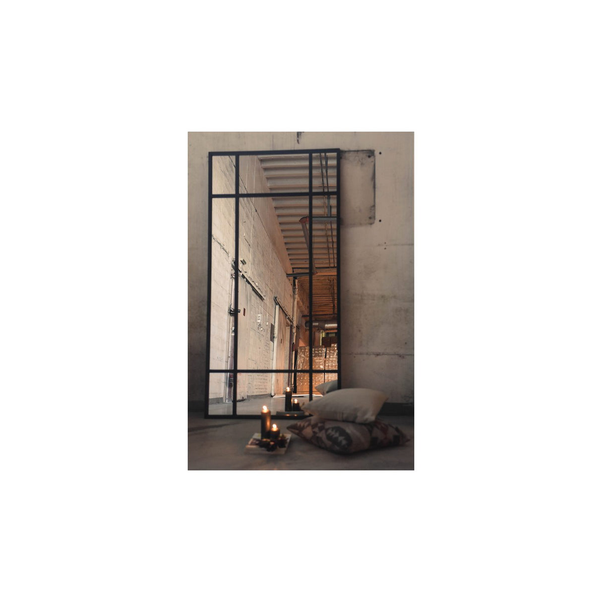 Manhattan i Metall Spegel 200x100 cm