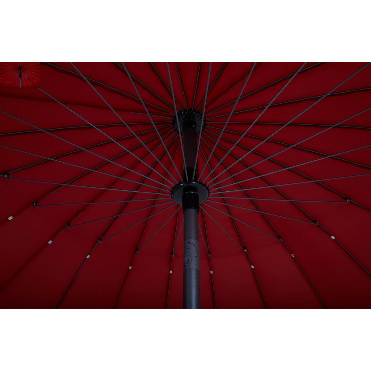 Shanghai Parasoll 2,7 m Antracit/Röd
