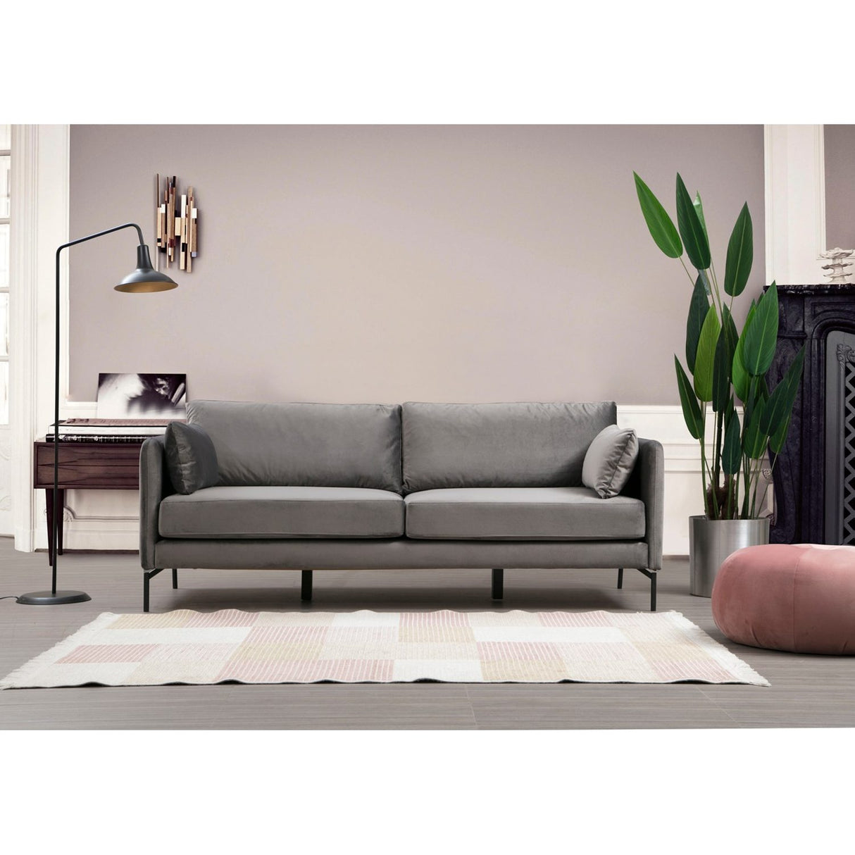 Sino 3-sits (217 x 87 x 90 cm) Grå 3-sitssoffa