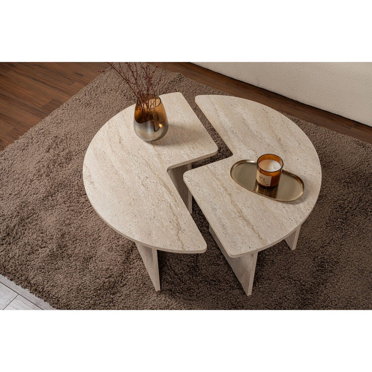 Salma Soffbord Travertine
