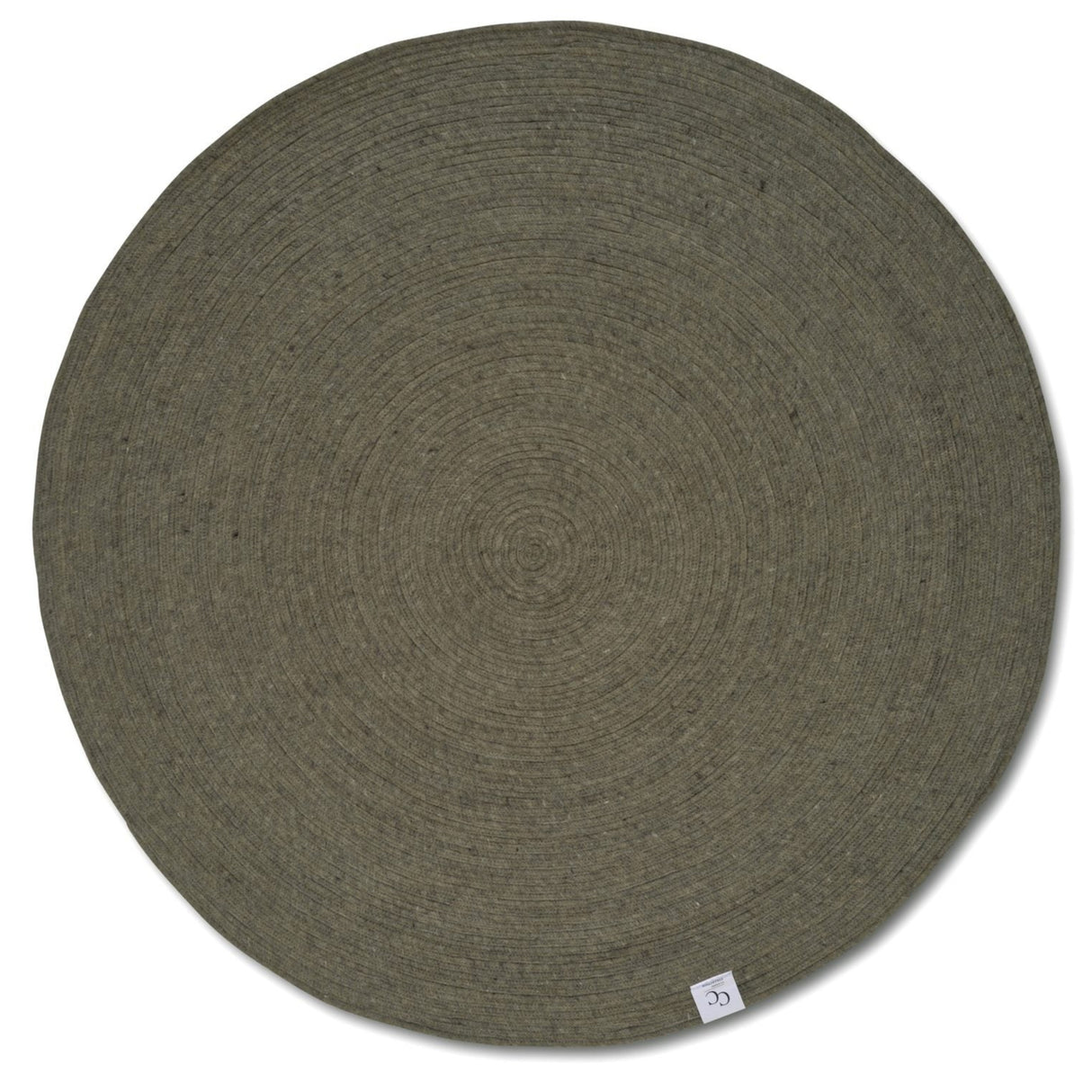 Merino Rund Matta Mörkgrön