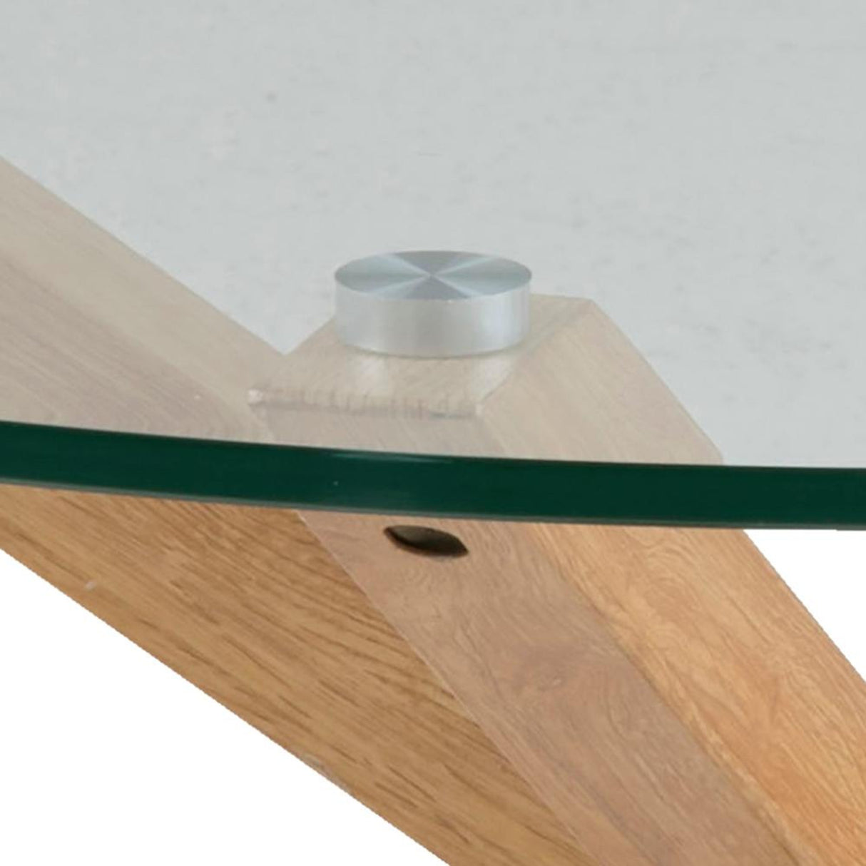 Verdun Soffbord Rund 82 cm Glas/Ek