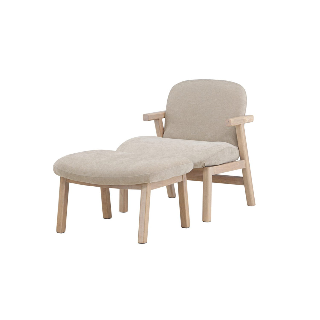 Rile Fåtölj Beige, Fåtölj + Ottoman