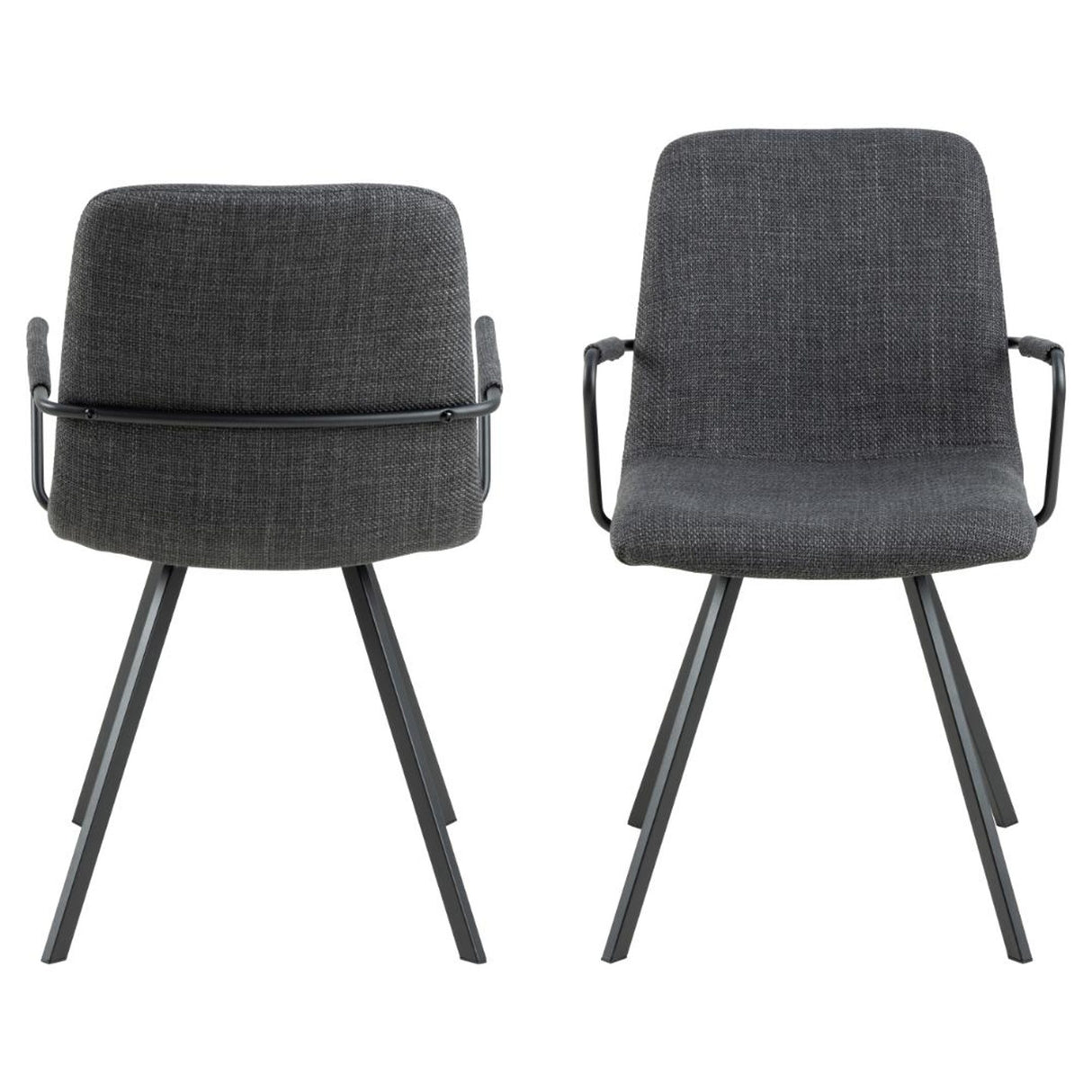 Selina Karmstol Basel tyg Mörkgrå