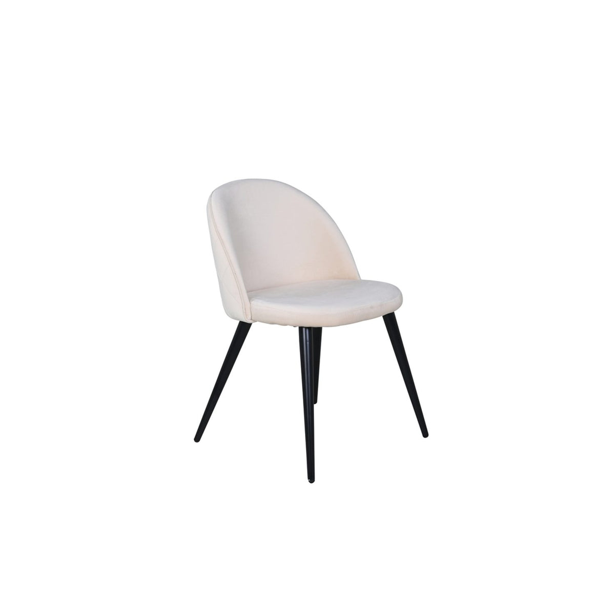 Sammet Matstol Beige,Svart, Polyesterlinne, 54 x 77 x 50