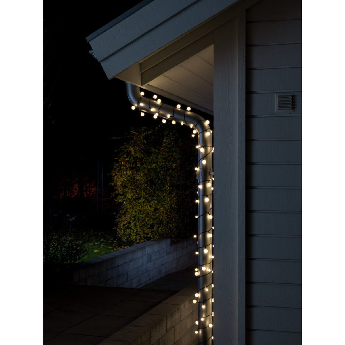 80 Cherry LED svart kabel 24V/IP44 Ljusslinga Ute Varmvit