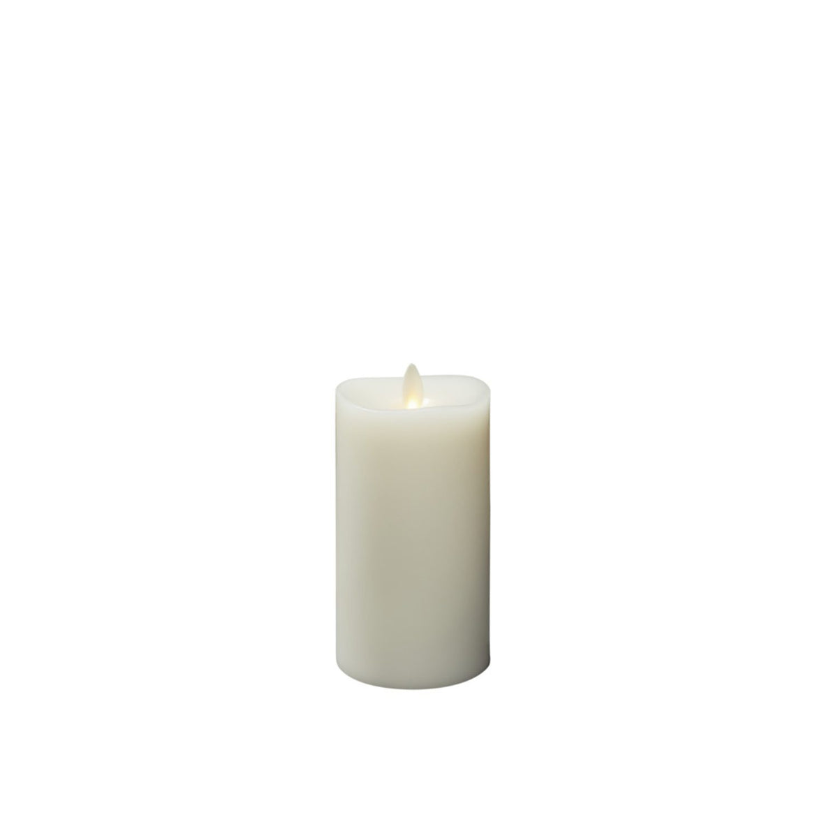 Vaxljus gräddvitt varmvit LED timer 5h 2xAA Dekorationsljus El 7,6x16,5 cm