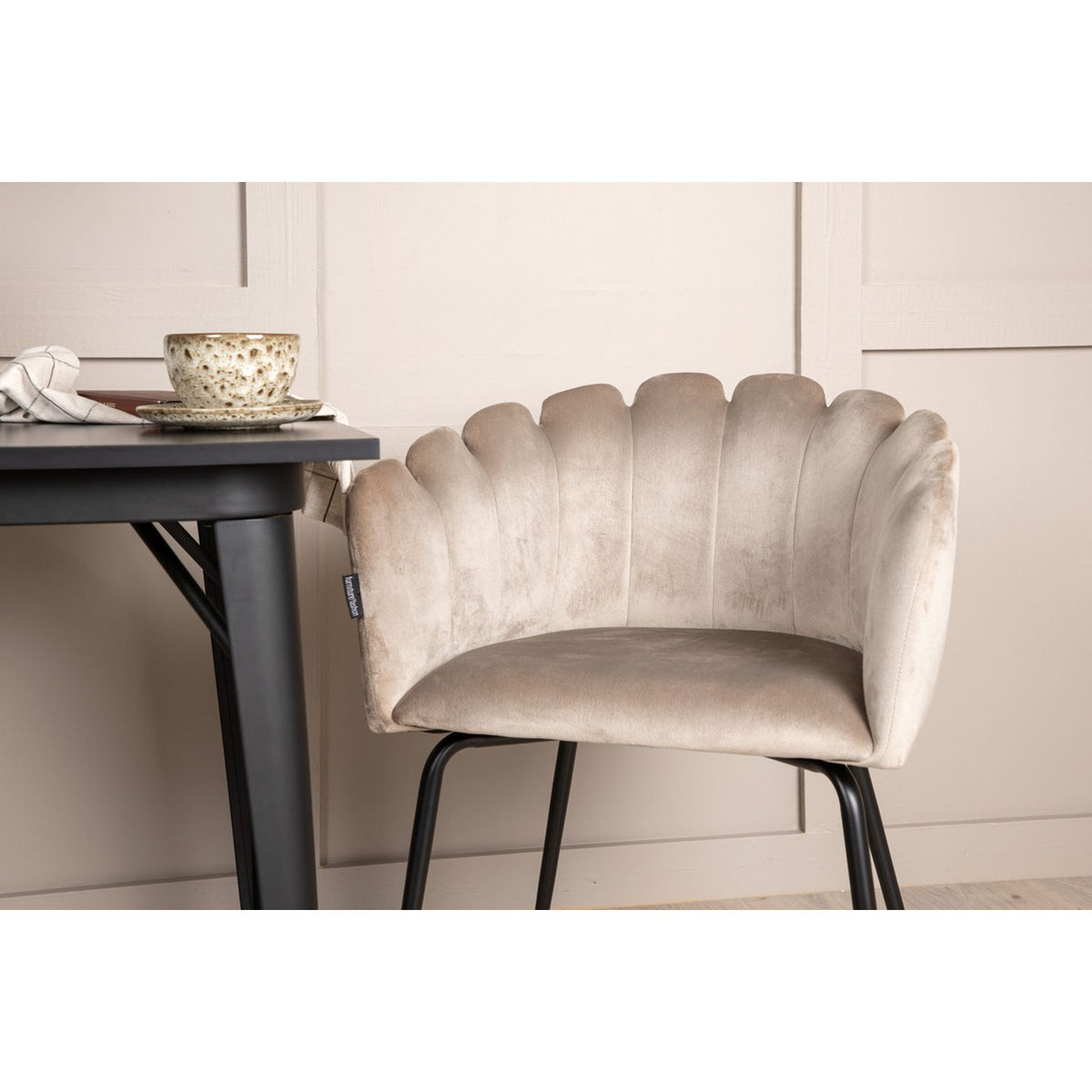 Tempe, Limhamn Rektangulär matgrupp Beige, Svart, 2st